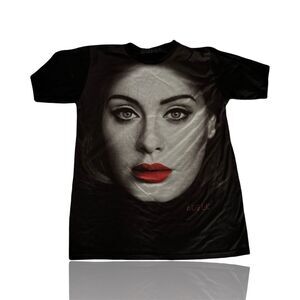Adele Red Lips Graphic T-Shirt Unisex XL Official Concert Tee: Like New